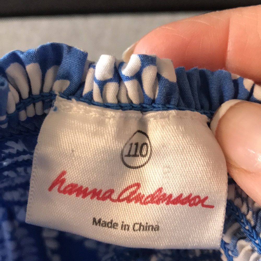 Hanna Andersson toddler girl blue top - Picture 2 of 4
